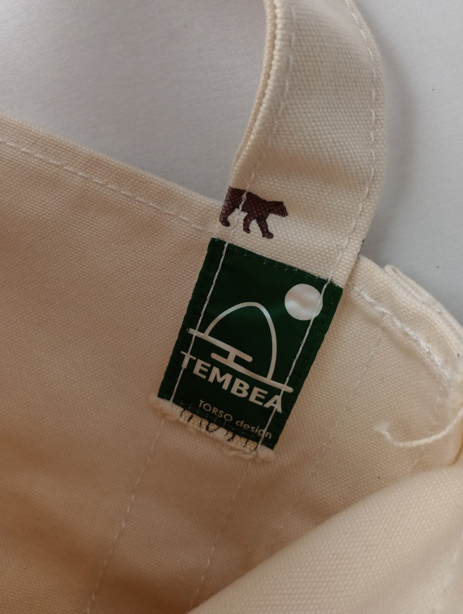 TEMBEA テンベア BEAR バケット トートバッグ くま アイボリー  【中古】