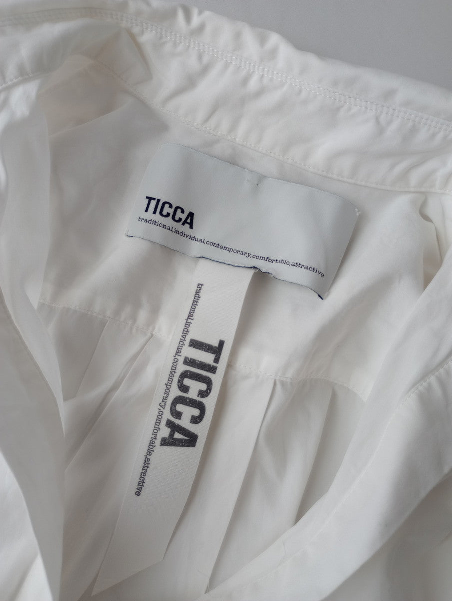 TICCA ティッカ コットンレース パフスリーブ ワンピース 白 ホワイト (15M＋4796) 【中古】