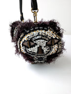 JAMIN PUECH ジャマンピュエッシュ 猫モチーフ ハンドバッグ 黒 ブラック系 など  【中古】