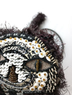 JAMIN PUECH ジャマンピュエッシュ 猫モチーフ ハンドバッグ 黒 ブラック系 など  【中古】