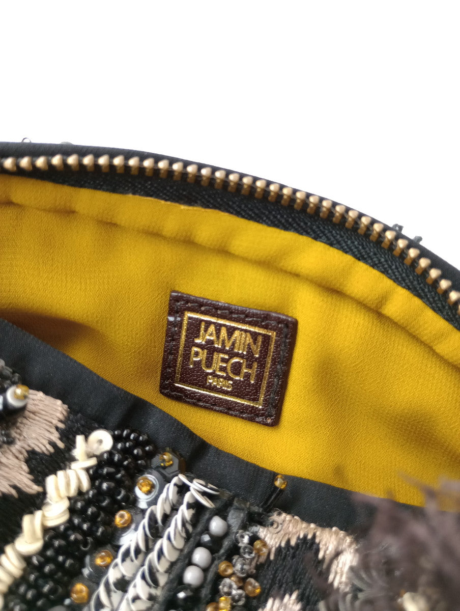 JAMIN PUECH ジャマンピュエッシュ 猫モチーフ ハンドバッグ 黒 ブラック系 など  【中古】