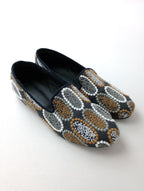 mina perhonen ミナペルホネン aurinko -tarte- 刺繍 オペラシューズ 靴  24 38 【中古】