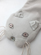 mina perhonen ミナペルホネン  miyao bag  ミャオバッグ  ベロア コットン  ライトグレー 【中古】