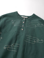 minaperhonen ミナペルホネン days  デイズ  ロング ワンピース グリーン カーキ 36  【中古】