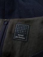 minaperhonen ミナペルホネン ice＆rock リネン シルク ドレス ロング ワンピース ネイビー 38  【中古】