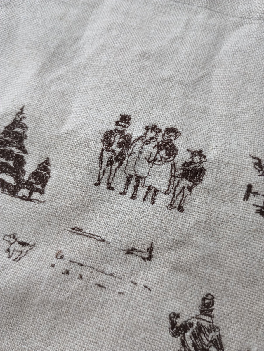 R&D.M.Co- オールドマンズテーラー GOOD  OLD DAYS CANVAS LINEN BAG リネン 麻 100％ショルダーバッグ 生成り 【中古】