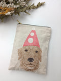 Coral ＆Tusk  × 石田ゆり子  コーラルアンドタスク 愛犬 雪ちゃん 刺繍付き ポーチ 生成り 【中古】