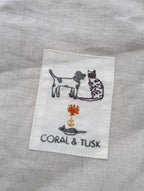 Coral ＆Tusk  × 石田ゆり子  コーラルアンドタスク 愛犬 雪ちゃん 刺繍付き ポーチ 生成り 【中古】
