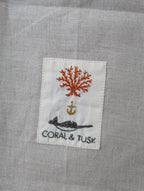 Coral ＆Tusk    コーラルアンドタスク  ティータオル キッチンクロス  生成り 【中古】