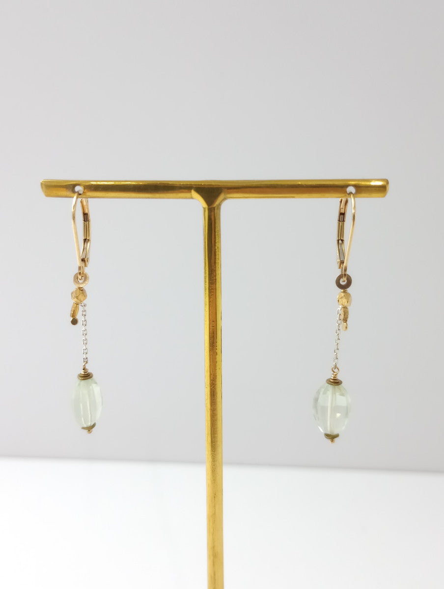 semeno セメノ ピアス  ライトブルー ゴールド 【中古】