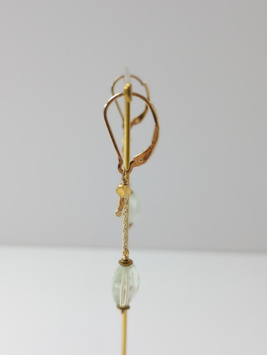 semeno セメノ ピアス  ライトブルー ゴールド 【中古】