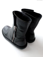 trippen トリッペン Deer f  black-waw/black-sft  サイド シップ レザーブーツ 靴  黒 ブラック 37  【中古】