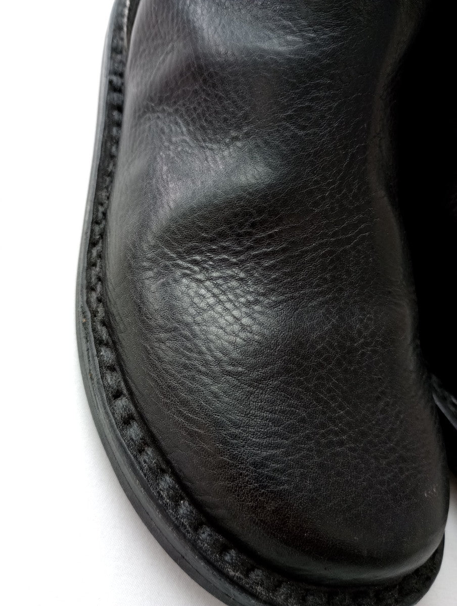 trippen トリッペン Deer f  black-waw/black-sft  サイド シップ レザーブーツ 靴  黒 ブラック 37  【中古】
