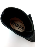 trippen トリッペン Deer f  black-waw/black-sft  サイド シップ レザーブーツ 靴  黒 ブラック 37  【中古】