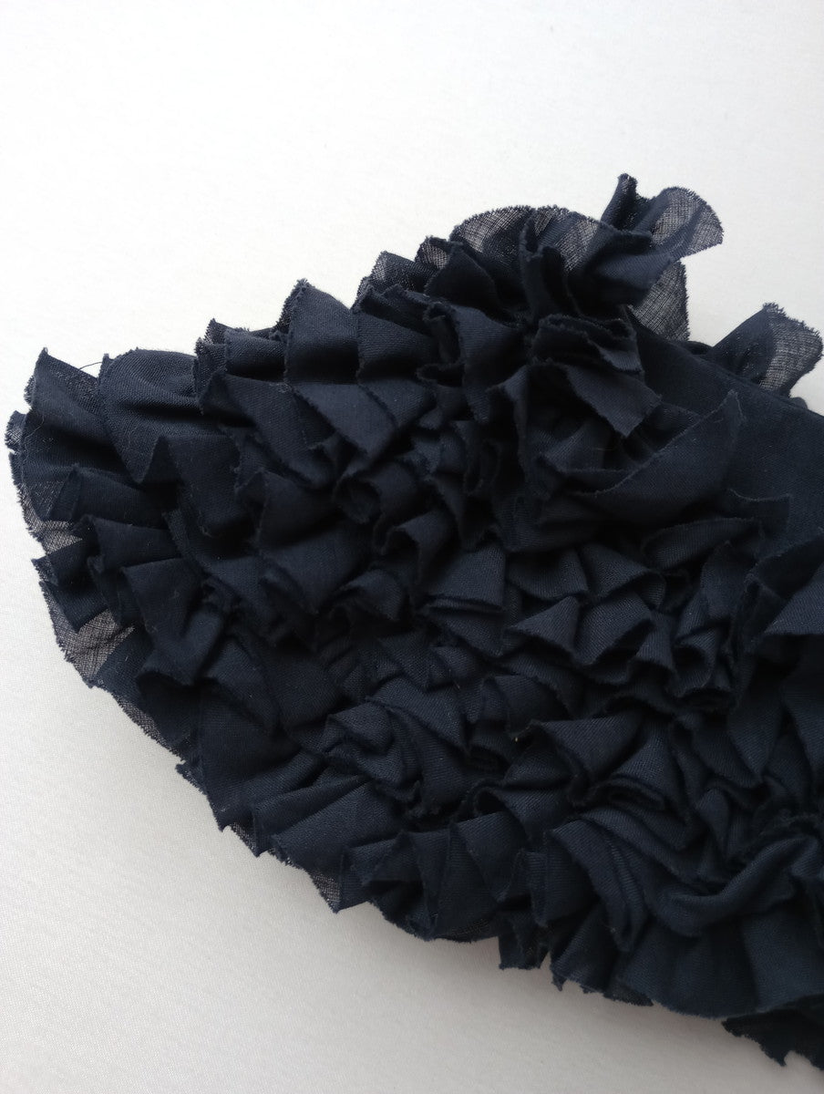 新品 R&D. M. Co-  オールドマンズテーラー  FRILL COLLAR フリルカラー 付け襟  ネイビー 【中古】