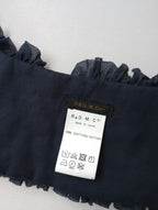 新品 R&D. M. Co-  オールドマンズテーラー  FRILL COLLAR フリルカラー 付け襟  ネイビー 【中古】