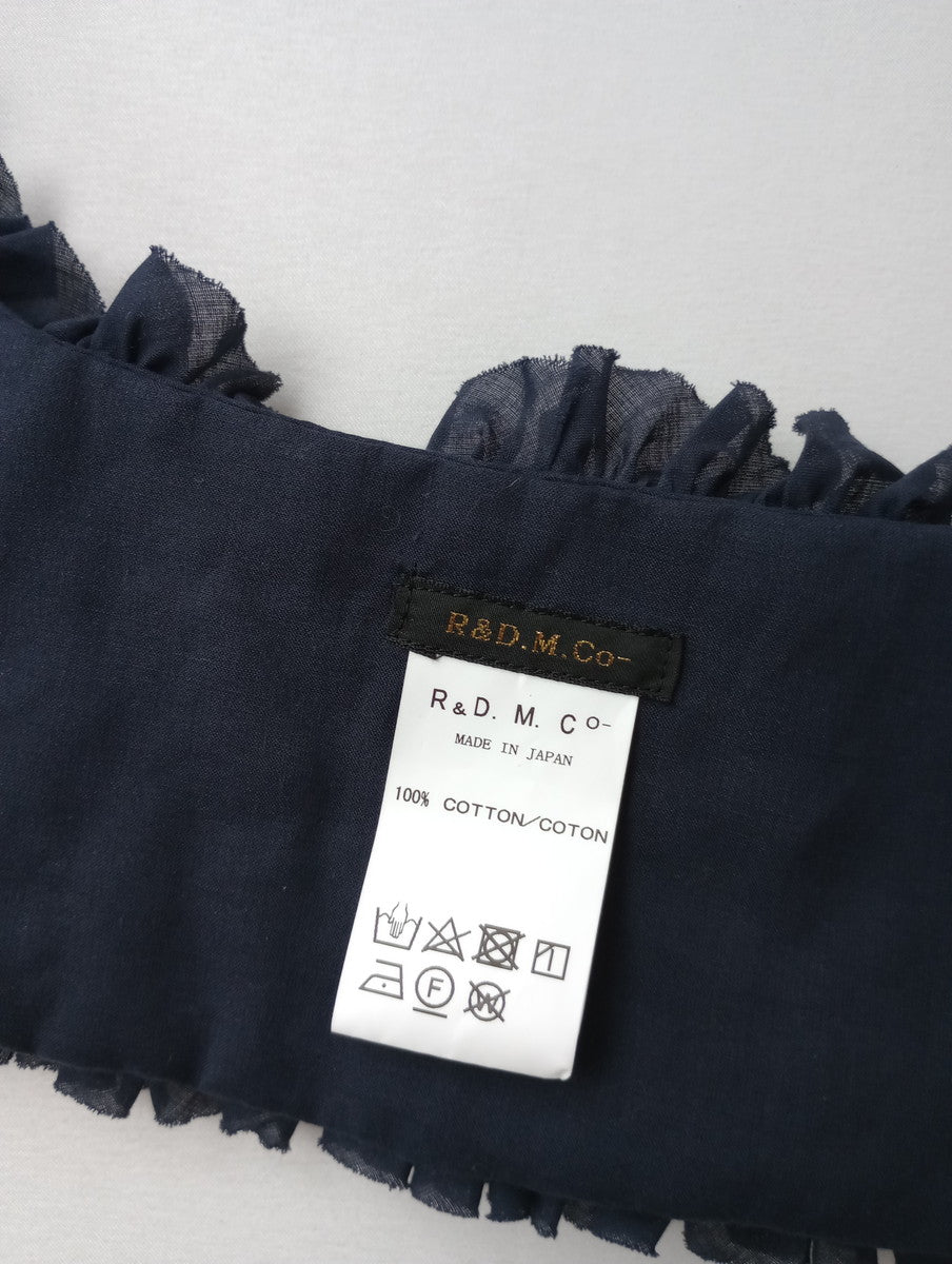 新品 R&D. M. Co-  オールドマンズテーラー  FRILL COLLAR フリルカラー 付け襟  ネイビー 【中古】