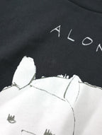 mina perhonen　ミナペルホネン piilo leikki　ロングスリーブカットソー 黒 ブラック M  【中古】