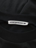 mina perhonen　ミナペルホネン piilo leikki　ロングスリーブカットソー 黒 ブラック M  【中古】