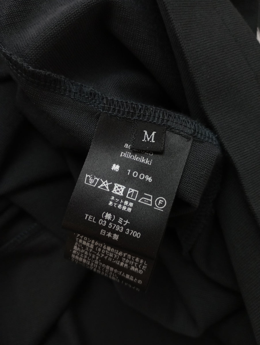 mina perhonen　ミナペルホネン piilo leikki　ロングスリーブカットソー 黒 ブラック M  【中古】
