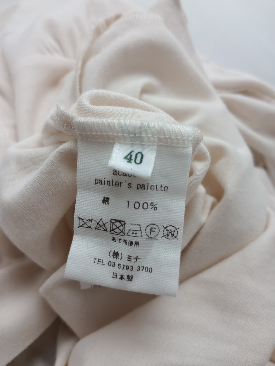 minaperhonen ミナペルホネン painter's palette ハイネック 長袖 カットソー トップス  アイボリー 40  【中古】