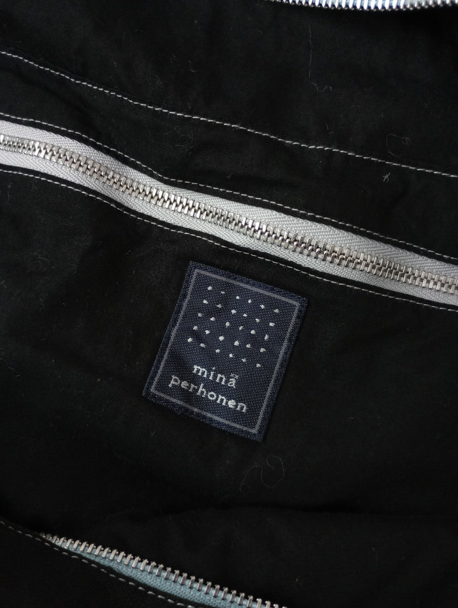 〈染〉encore  mina perhonen ミナペルホネン mela ショルダーバッグ 黒 ブラック 【中古】