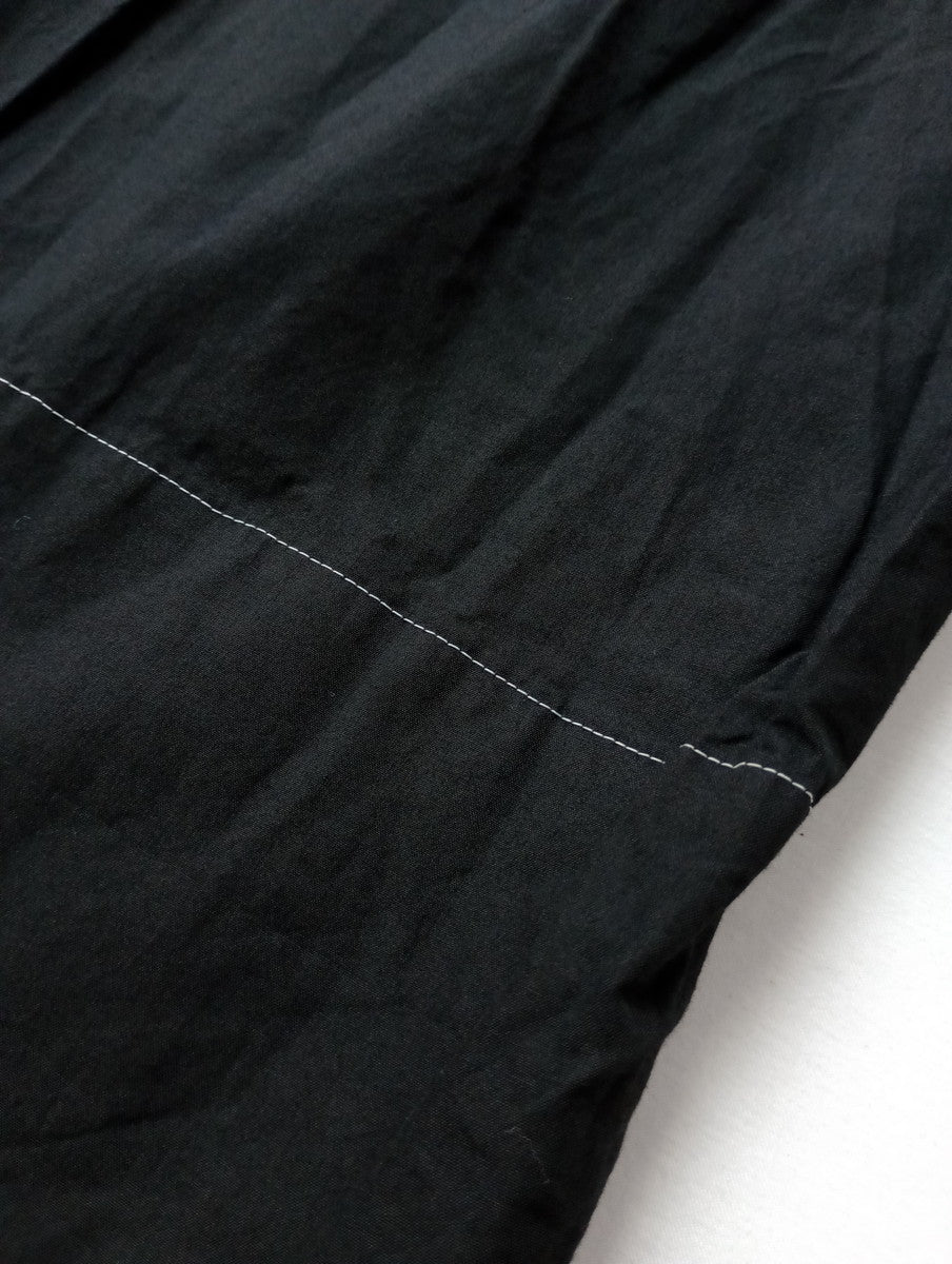 <染> encore MARGARET HOWELL マーガレ ットハウエル WASHED COTTON POPLIN TROUSERS トラウザーパンツ 黒 ブラック 1  【中古】