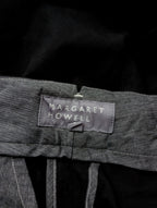 <染> encore MARGARET HOWELL マーガレ ットハウエル WASHED COTTON POPLIN TROUSERS トラウザーパンツ 黒 ブラック 1  【中古】