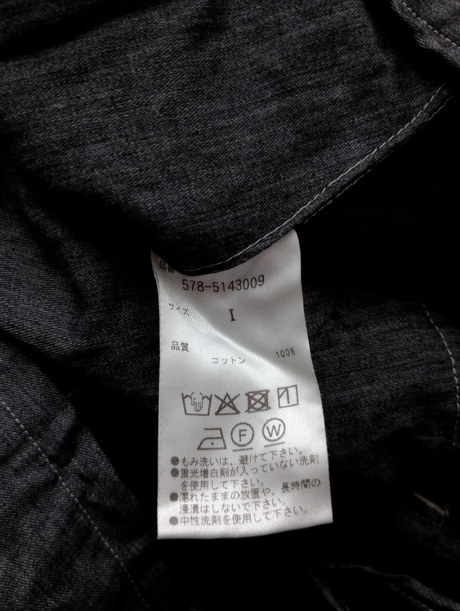 <染> encore MARGARET HOWELL マーガレ ットハウエル WASHED COTTON POPLIN TROUSERS トラウザーパンツ 黒 ブラック 1  【中古】