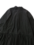 <染> encore   kaval カヴァル コットンギャザー ロングワンピース 黒 ブラック 【中古】