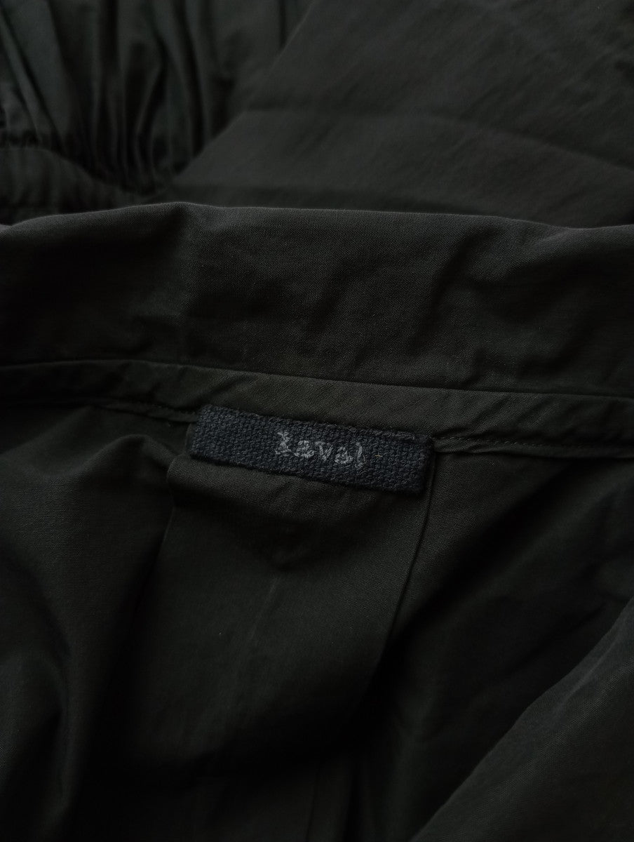 <染> encore   kaval カヴァル コットンギャザー ロングワンピース 黒 ブラック 【中古】