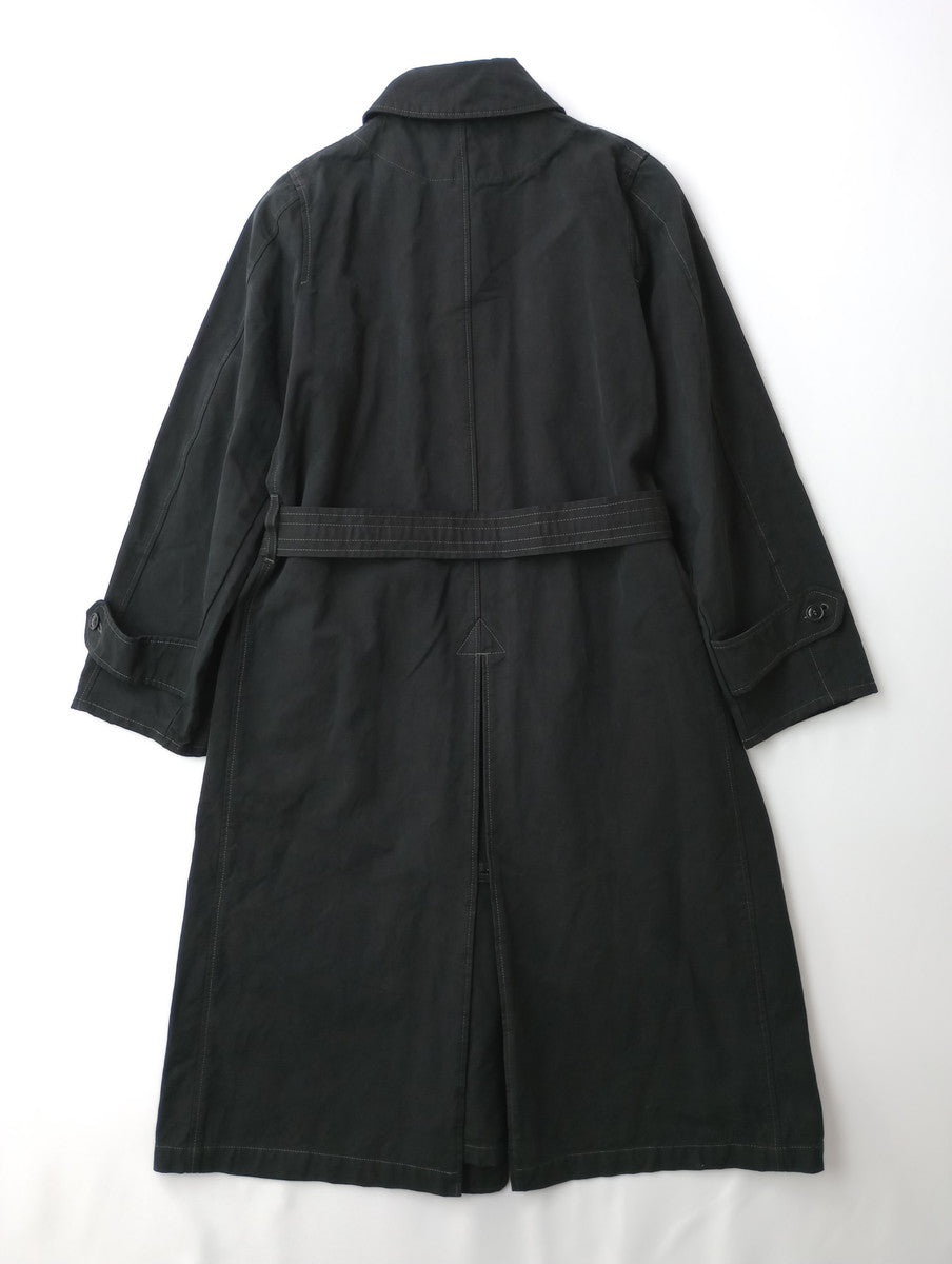 <染> encore  ARMEN   アーメン ステンカラーコート 黒 ブラック 【中古】