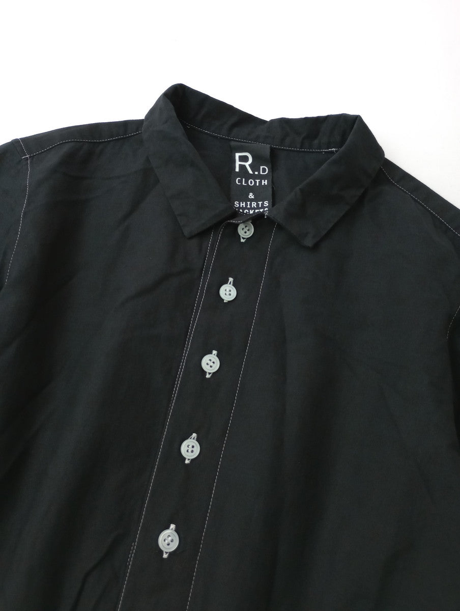 <染> encore R&D.M.Co- オールドマン ズテーラー シャツワンピース ロング 黒 ブラック  【中古】