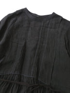 〈染〉encore Ikkuna suzuki takayukl イクナ スズキタカユキタック ロングドレス 黒 ブラック 【中古】