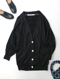 〈染〉encore  COSTHEBIGSMOKE  コグザビッグスモーク  カーディガン 羽織 黒 ブラック 【中古】