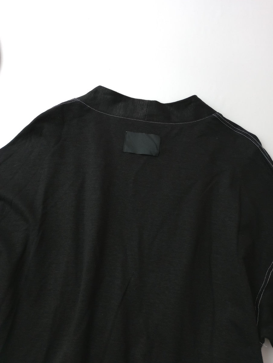 〈染〉encore  COSTHEBIGSMOKE  コグザビッグスモーク  カーディガン 羽織 黒 ブラック 【中古】