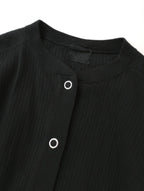 〈染〉encore THE SHINZONE シンゾーン CAPLINE PLINE CARDIGAN ケー プリン カーディガン 羽織  リブ 黒 ブラック 【中古】