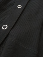〈染〉encore THE SHINZONE シンゾーン CAPLINE PLINE CARDIGAN ケー プリン カーディガン 羽織  リブ 黒 ブラック 【中古】