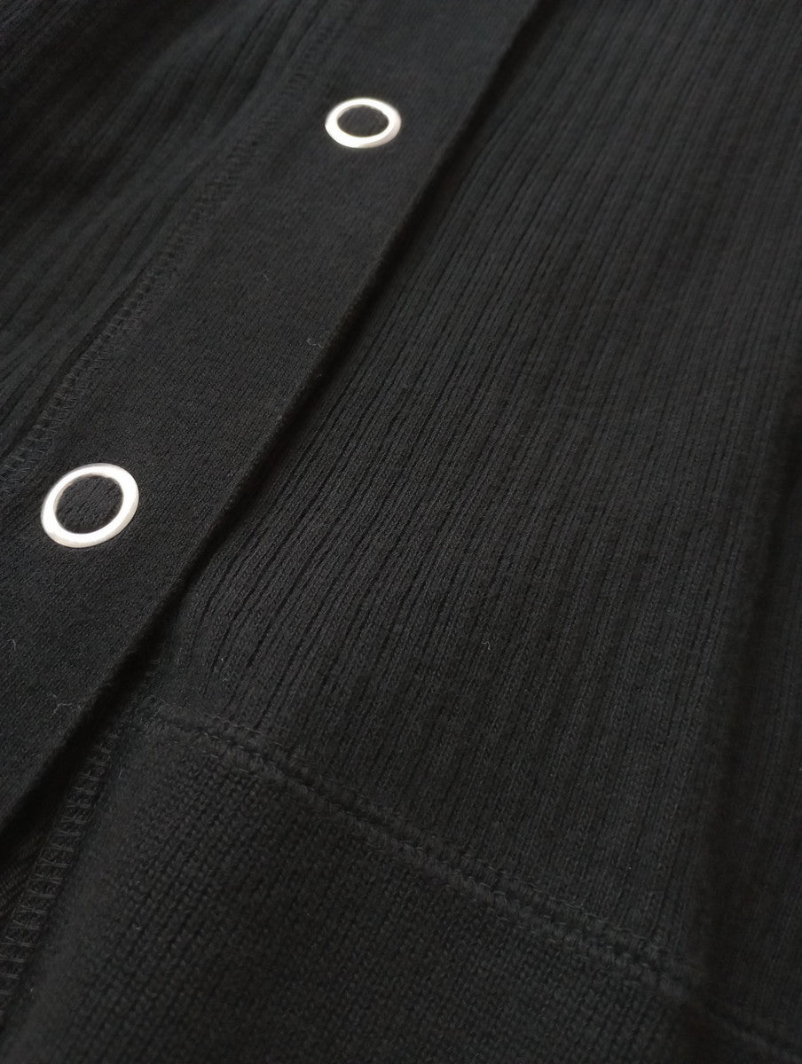 〈染〉encore THE SHINZONE シンゾーン CAPLINE PLINE CARDIGAN ケー プリン カーディガン 羽織  リブ 黒 ブラック 【中古】