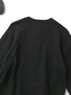 〈染〉encore THE SHINZONE シンゾーン CAPLINE PLINE CARDIGAN ケー プリン カーディガン 羽織  リブ 黒 ブラック 【中古】