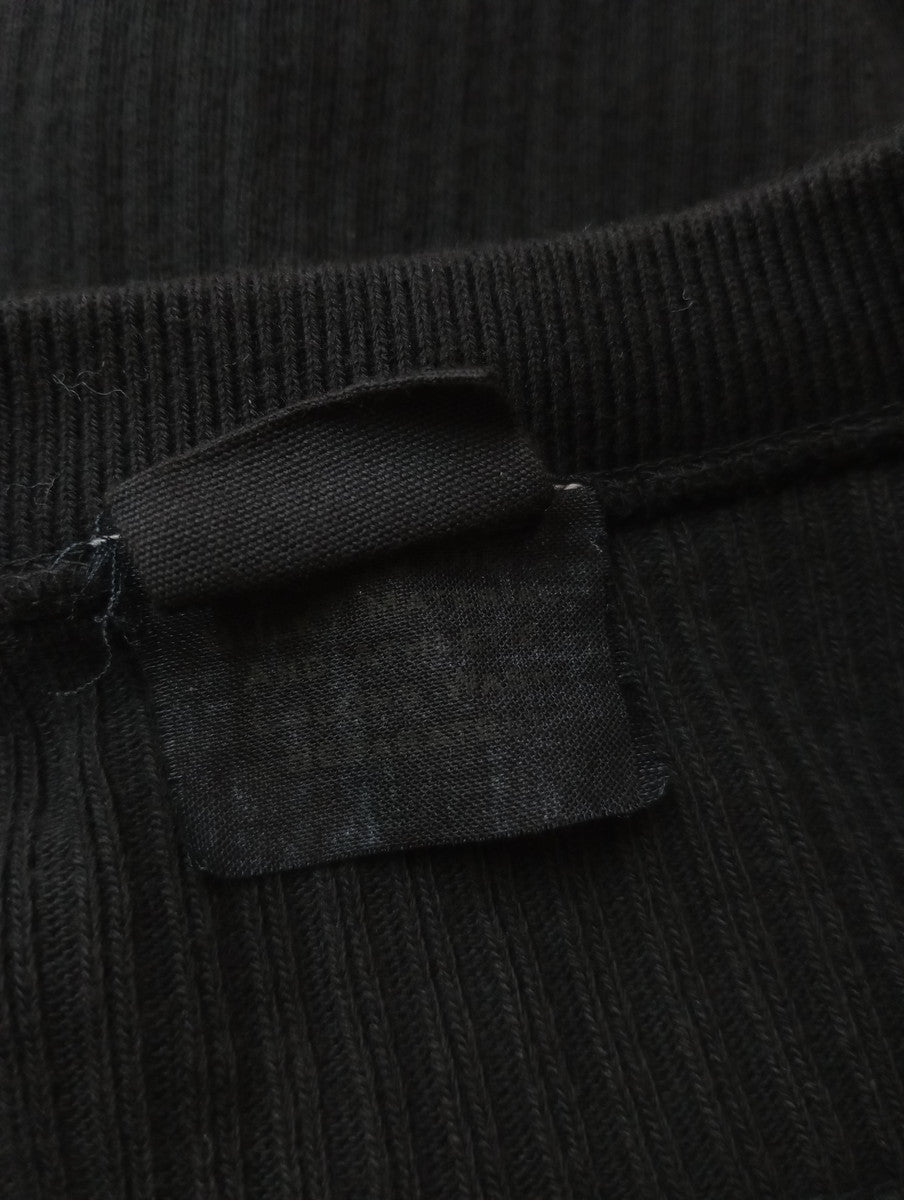 〈染〉encore THE SHINZONE シンゾーン CAPLINE PLINE CARDIGAN ケー プリン カーディガン 羽織  リブ 黒 ブラック 【中古】